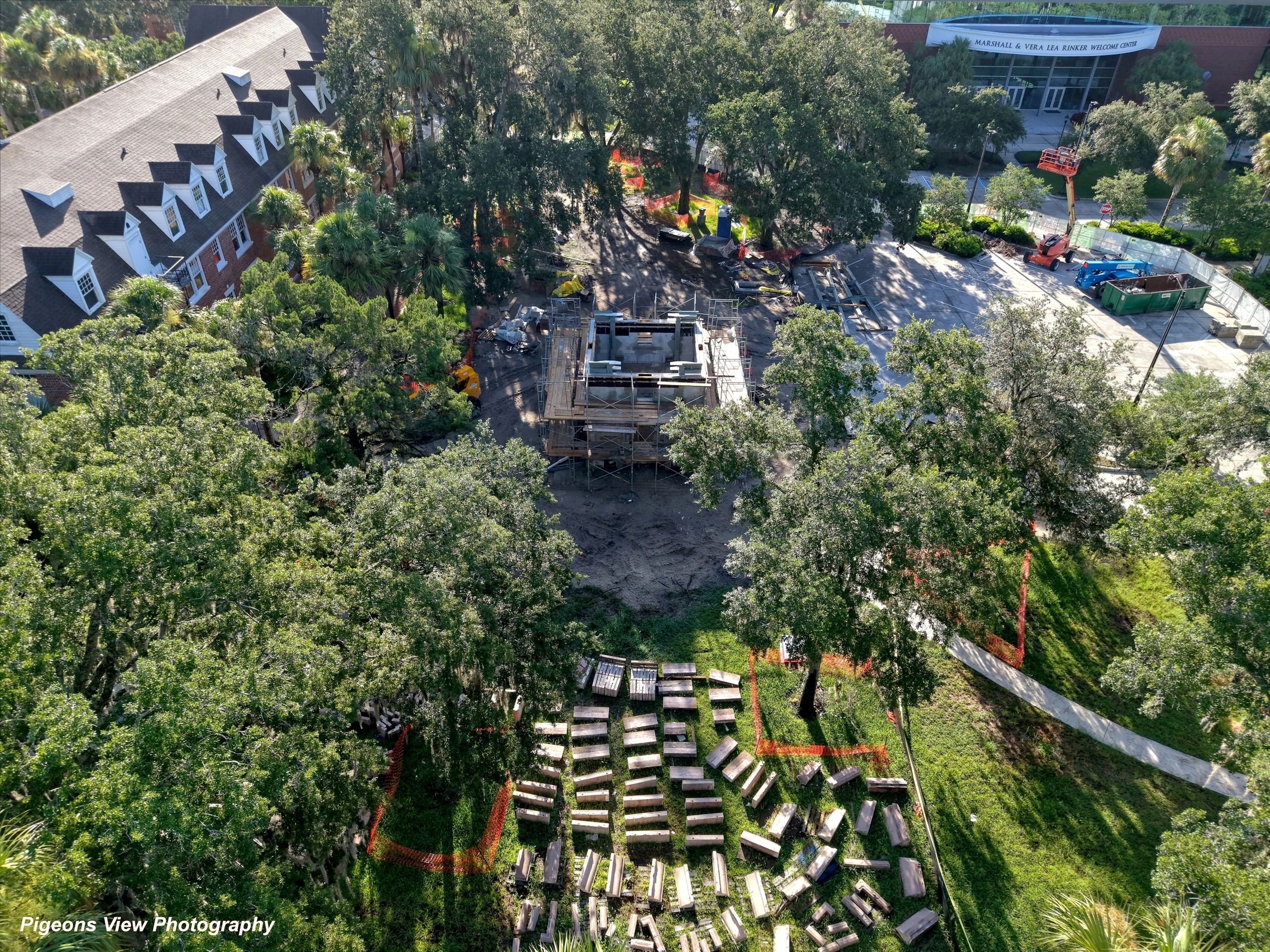 Urban development amid greenery