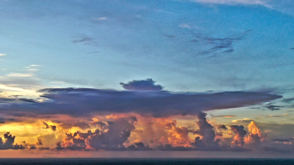 Sunset clouds with vivid colors