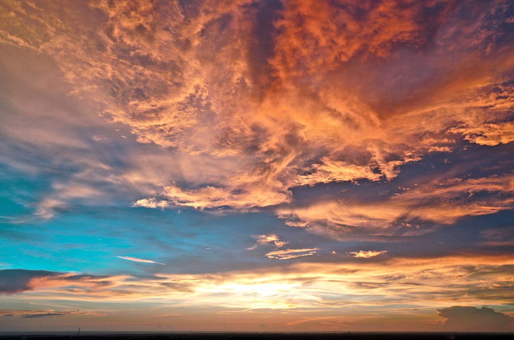Colorful sky at sunset