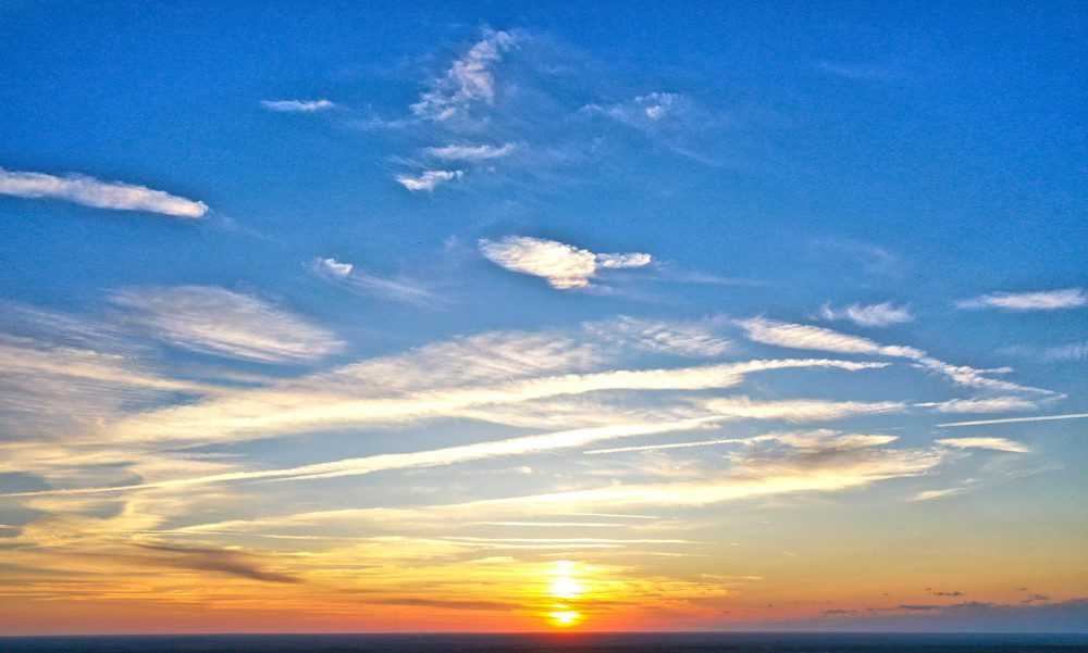 Ocean sunset with dramatic cloud formations