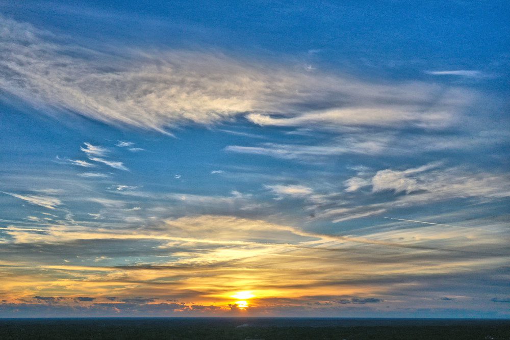 Sunset with colorful clouds