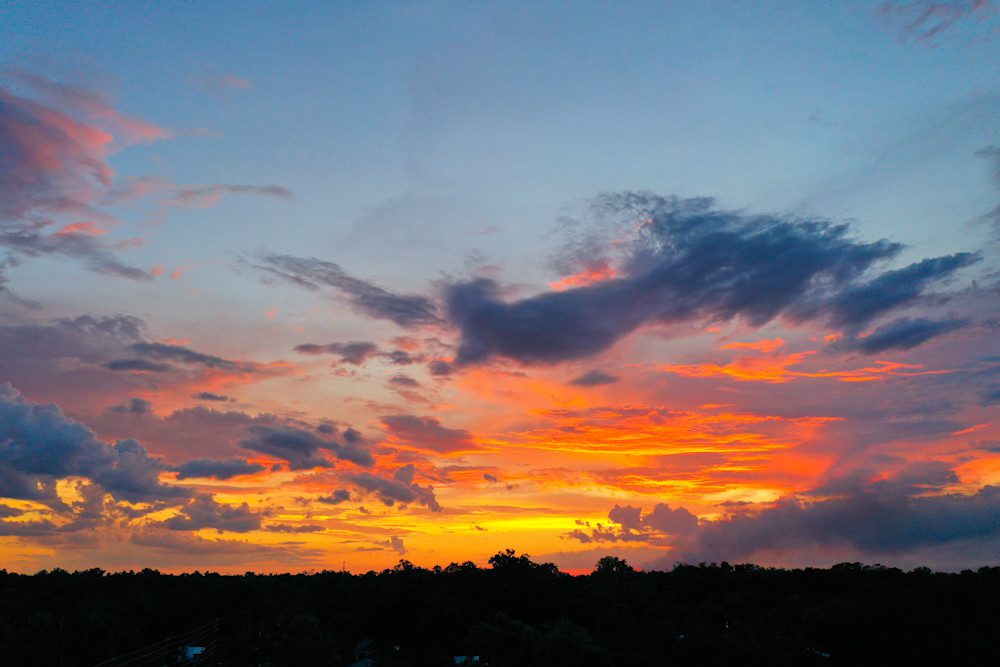 Beautiful evening sky with vivid hues