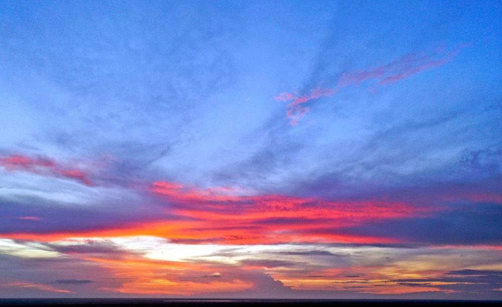 Evening sky painted in vivid colors