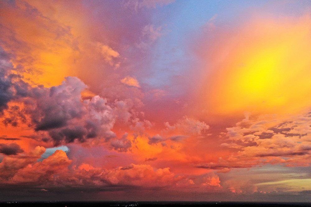 Dramatic sky at sunset