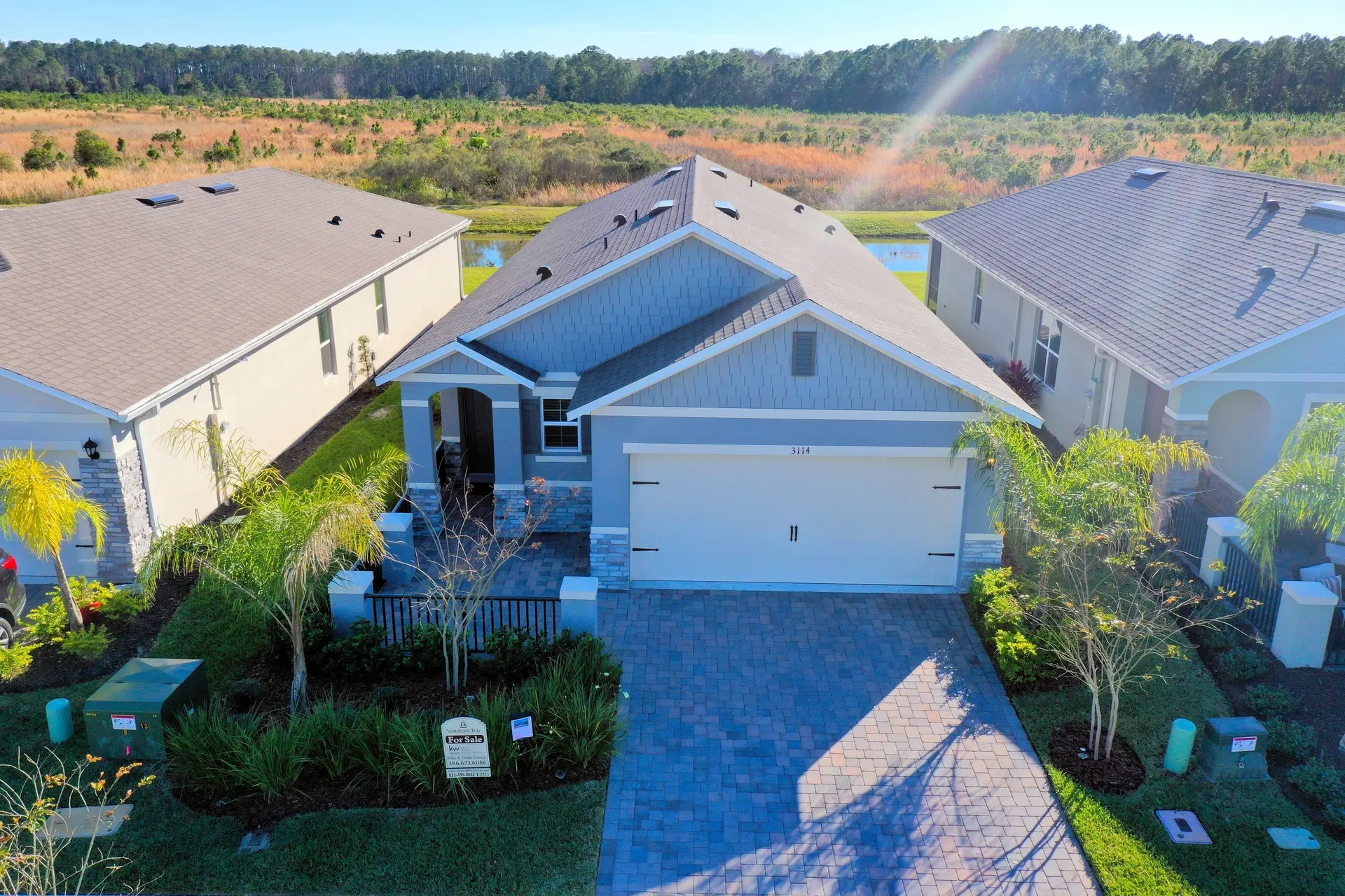 Single-story house in residential neighborhood