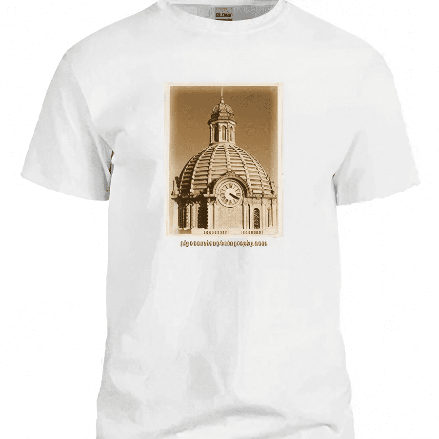 Graphic tee featuring architectural dome design