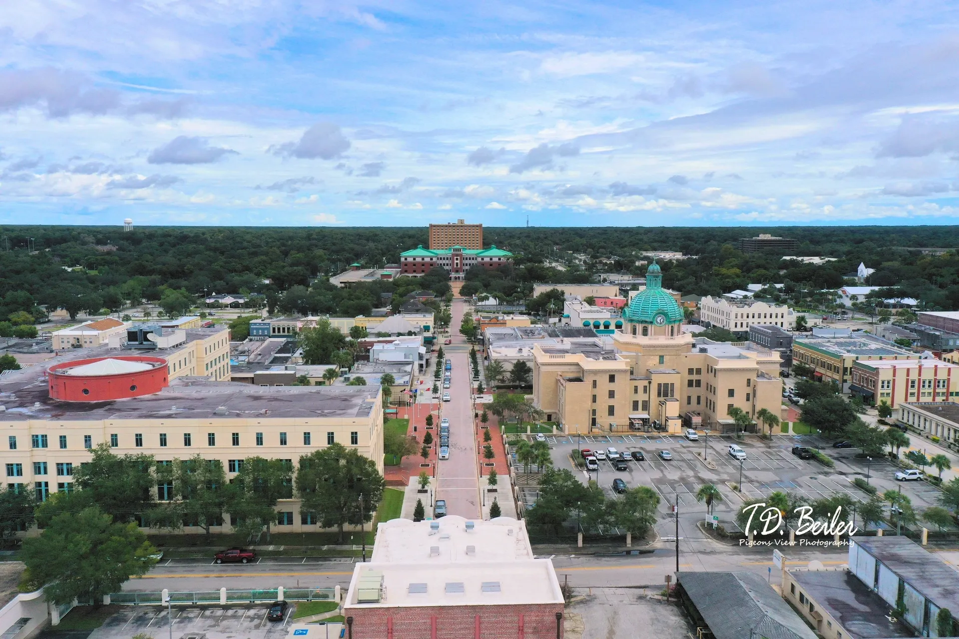 Aerial view of a cityscape