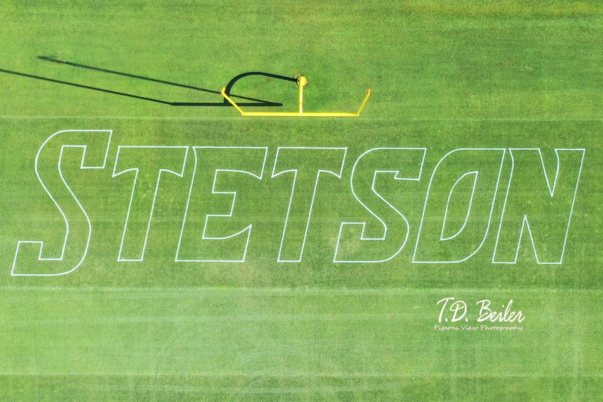 Aerial view of Stetson field markings