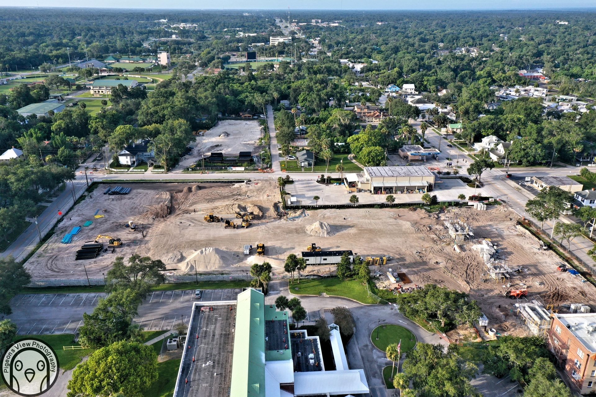 Building site surrounded by nature