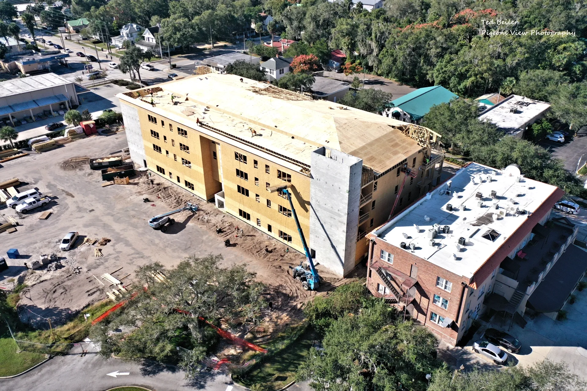 Aerial view of urban construction