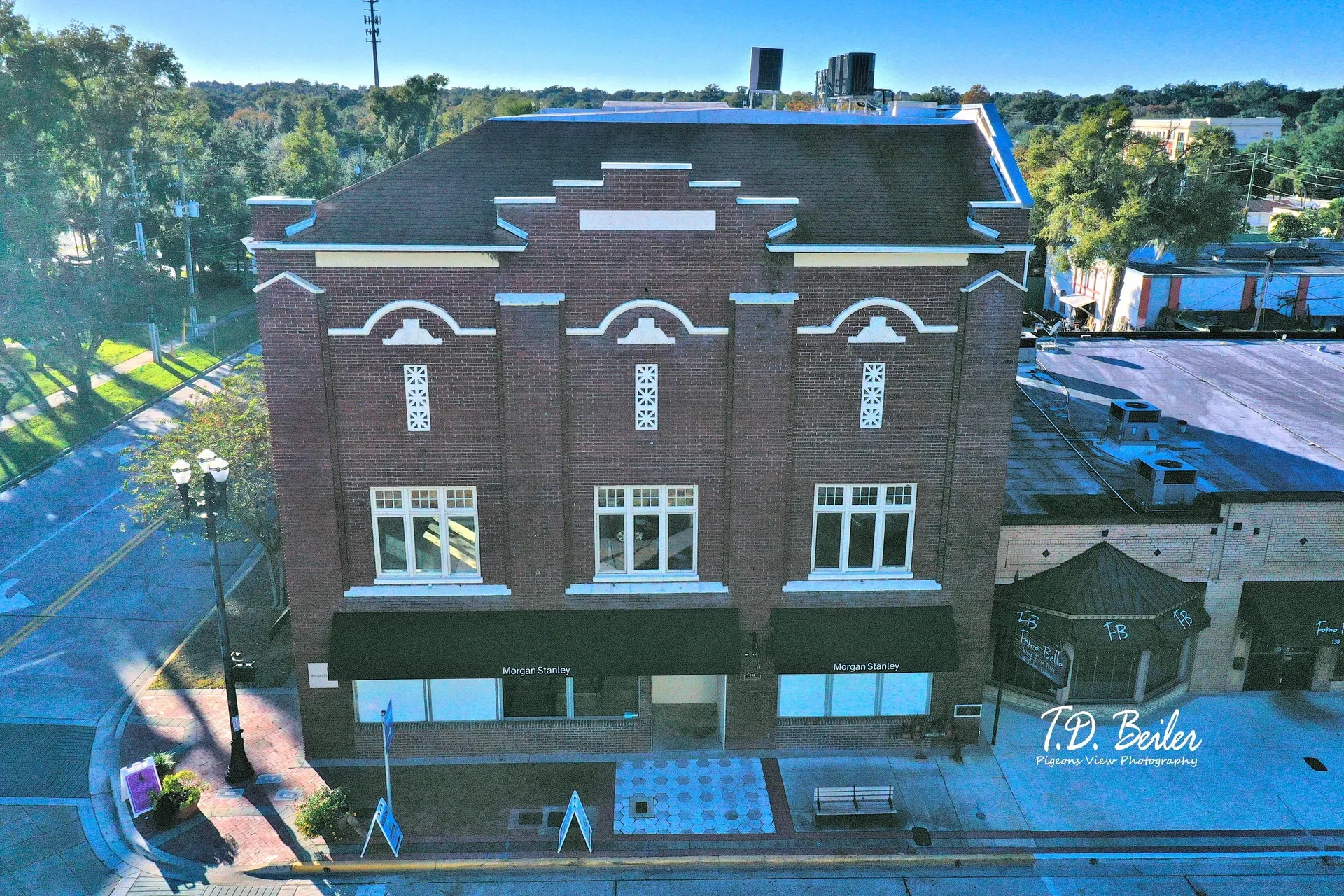 Historic brick building on a sunny day