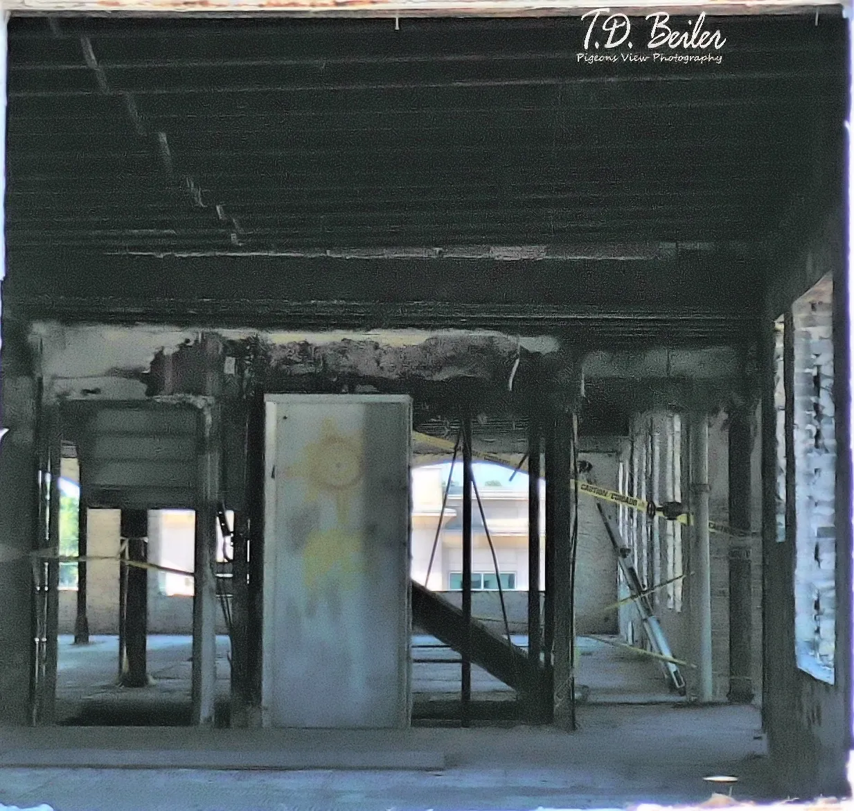Dark, empty industrial space