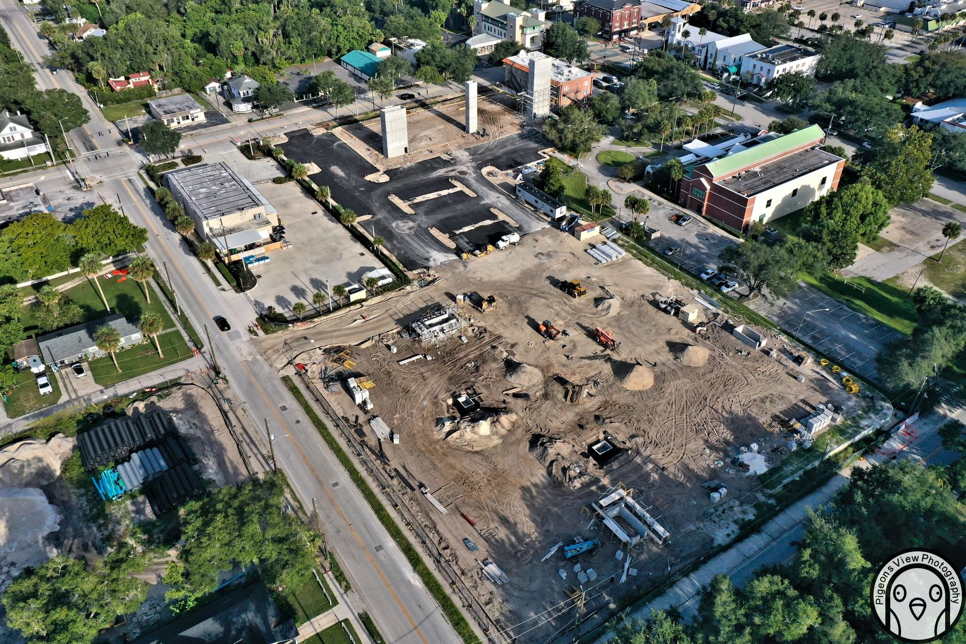 Building foundations in progress