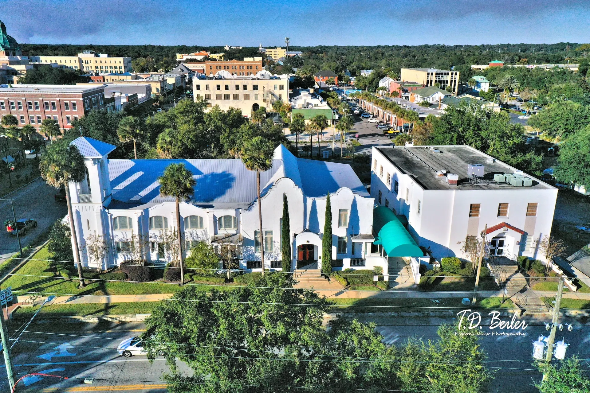Urban landscape with historic buildings