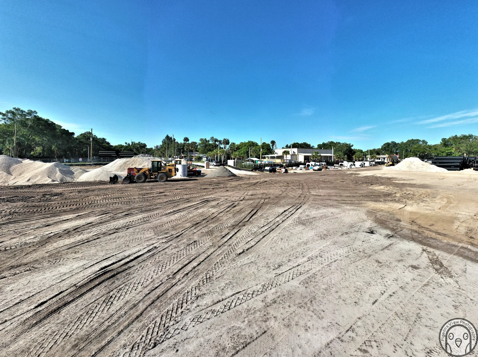 Excavators working on a construction site