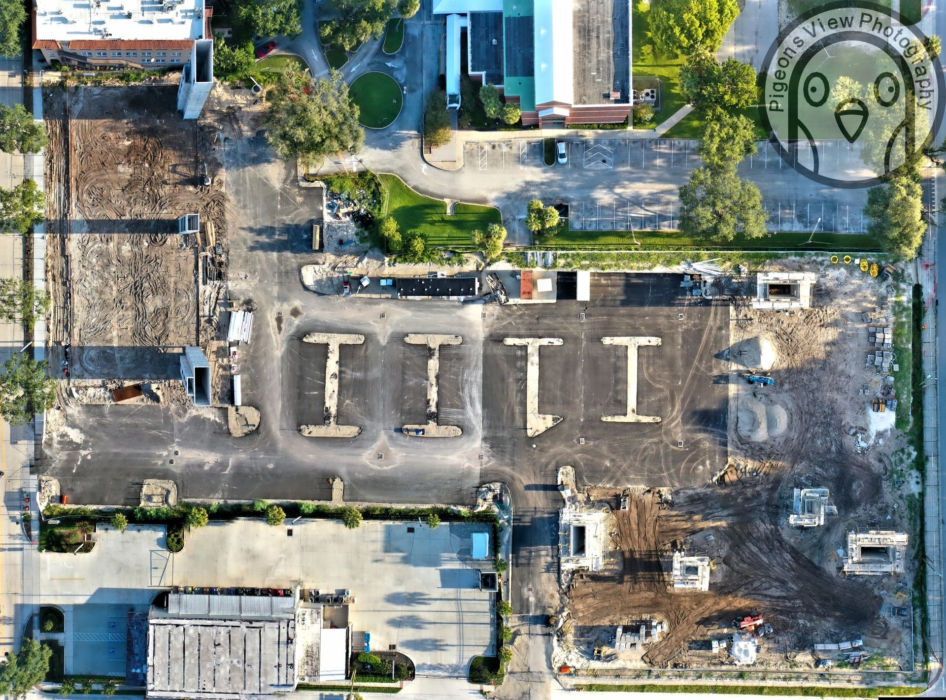 Urban development area under construction