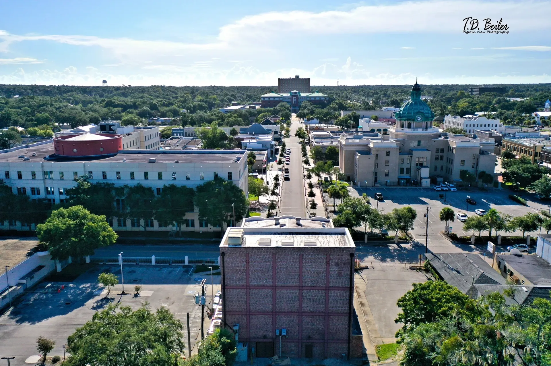 Cityscape with roads and buildings